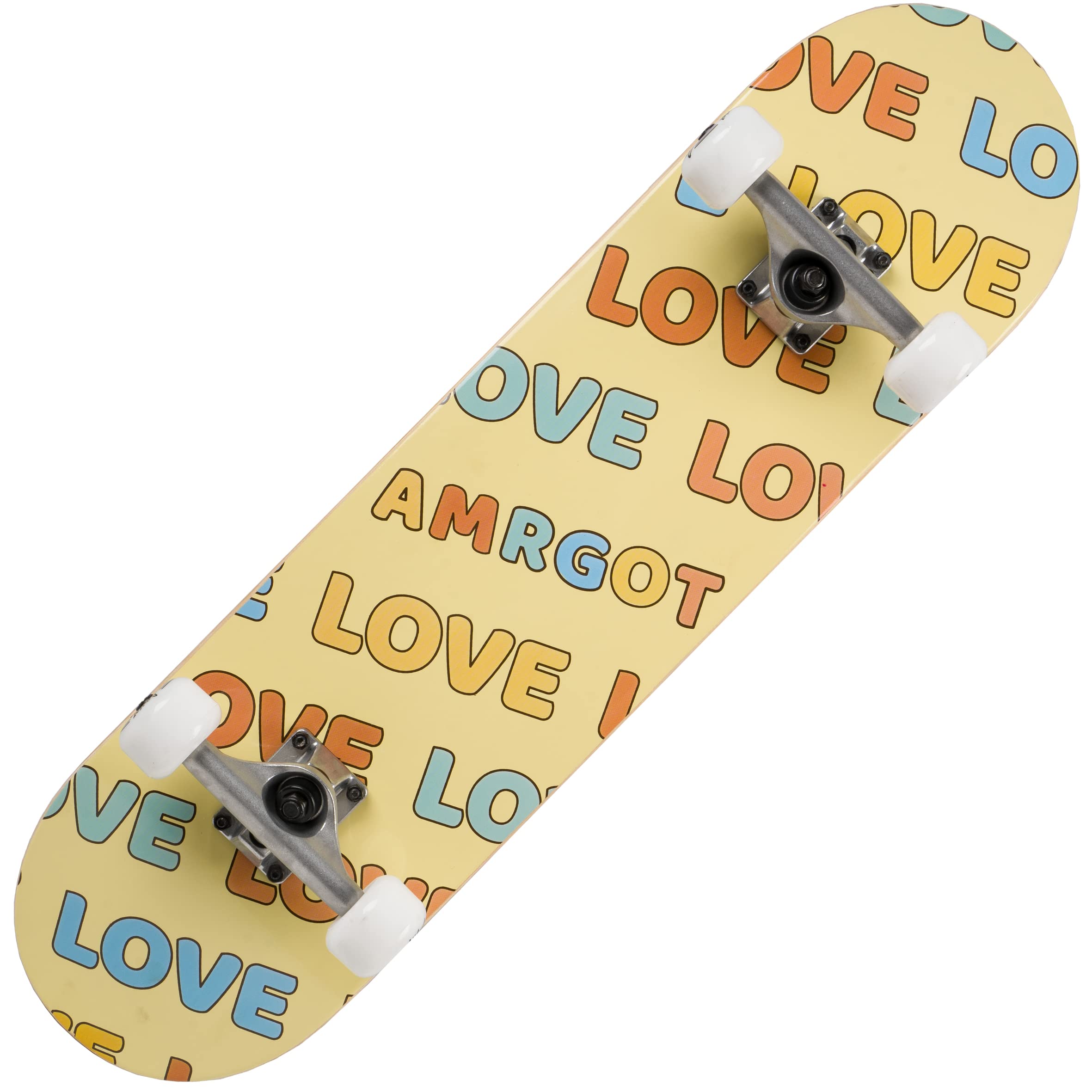 Amrgot Skateboards for Beginners,31 * 8 inches Complete Skateboards for Kids,Boys,Girls and Adults,7 Layer Maple Wood,Double Kick Deck Concave Standard and Tricks Skateboard