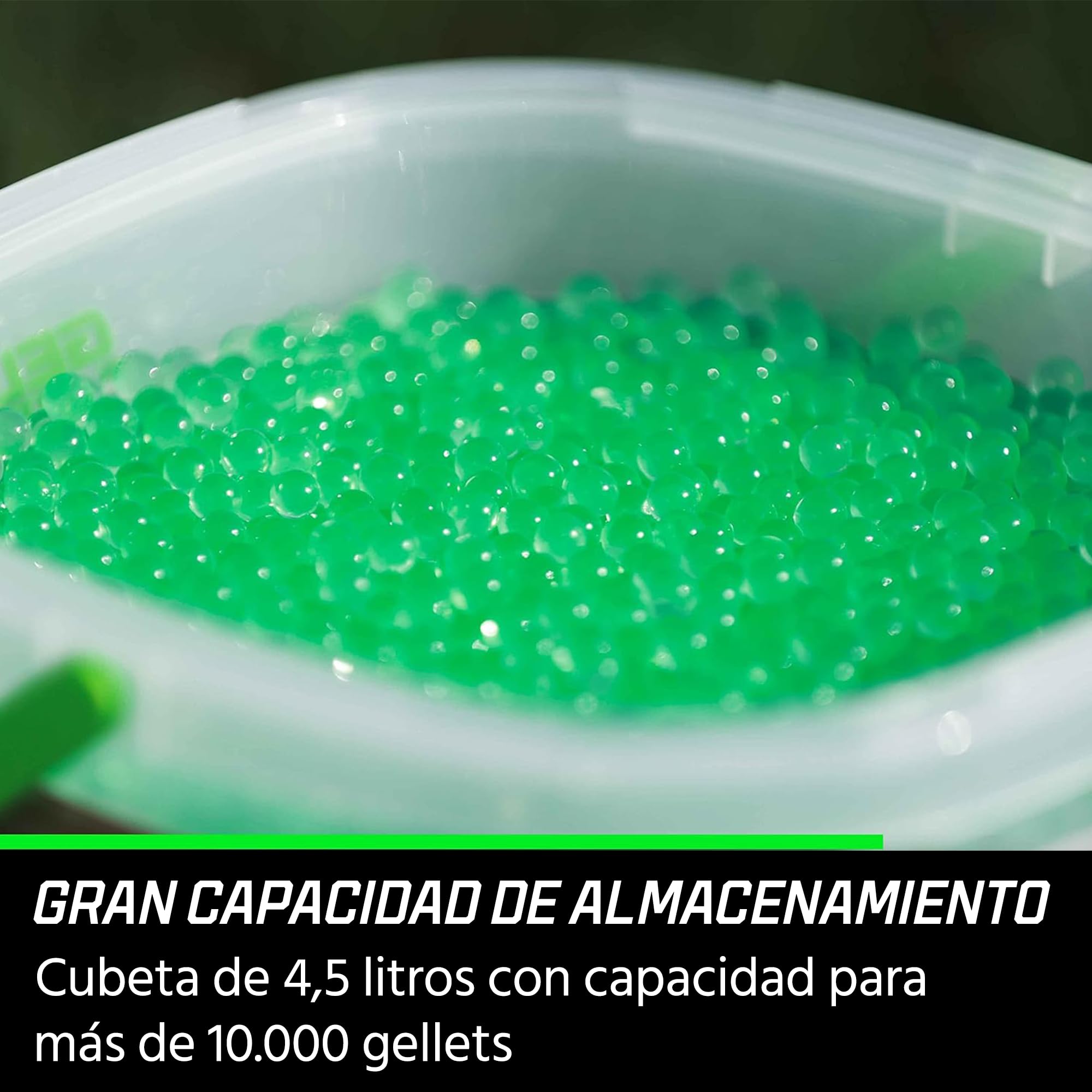 Gel Blaster Gellet Depot: contenedor de munición Plegable, Boquilla de Carga rápida y Filtro Integrado, hidrata y almacena más de 10 000 Gellets, Accesorio Gel Blaster. para Mayores de 14 años