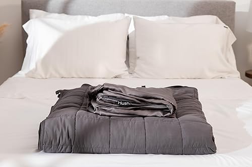 Miniatura 6 de Hush Iced 2.0 - Manta pesada refrescante  Manta pesada de lujo original  Funda 100% bambú con arena de vidrio no tóxico  Funda de edredón incluida