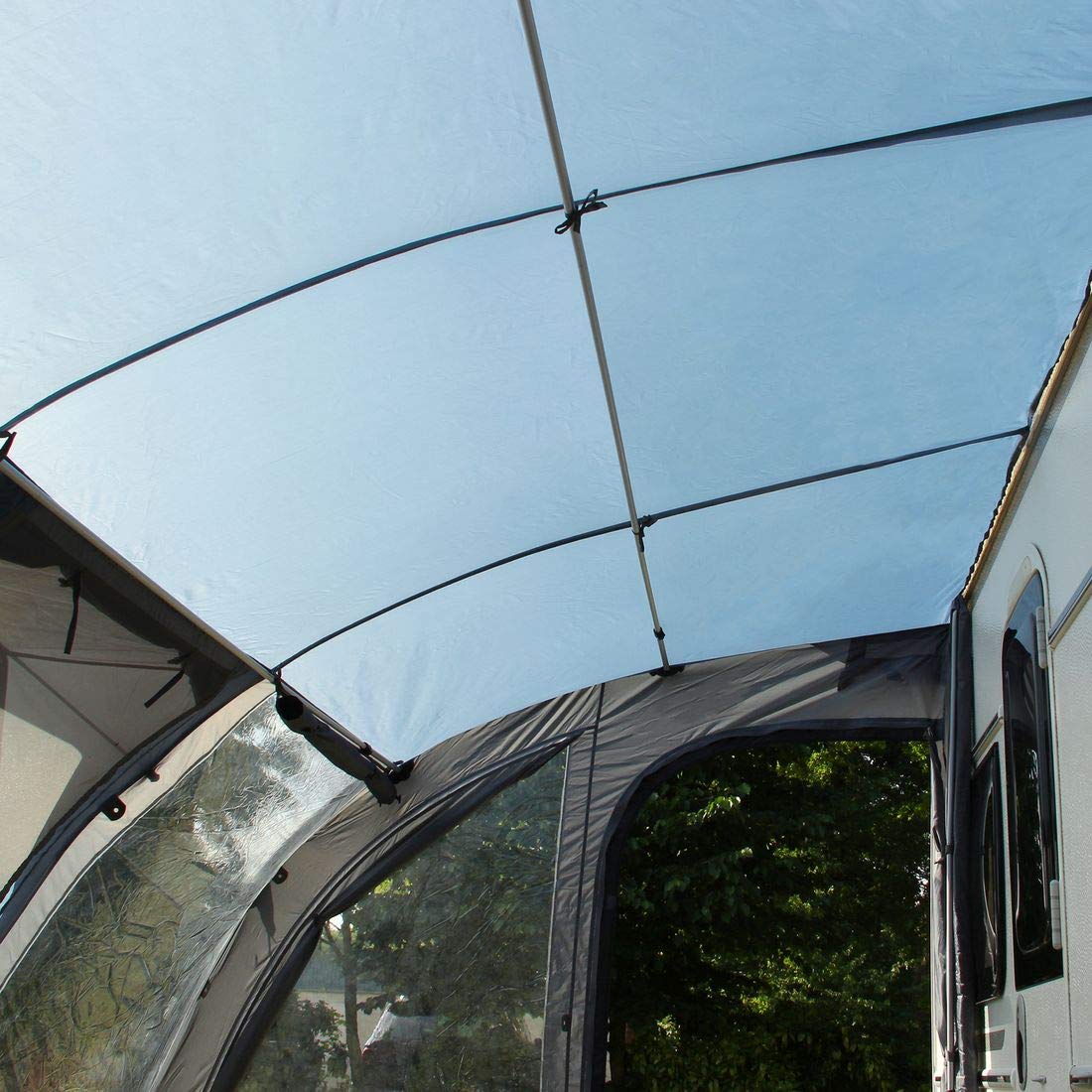 GEAR auvent de Caravane Verona 390 Tente de Caravane étanche 5000mm Voyage Blue Grey