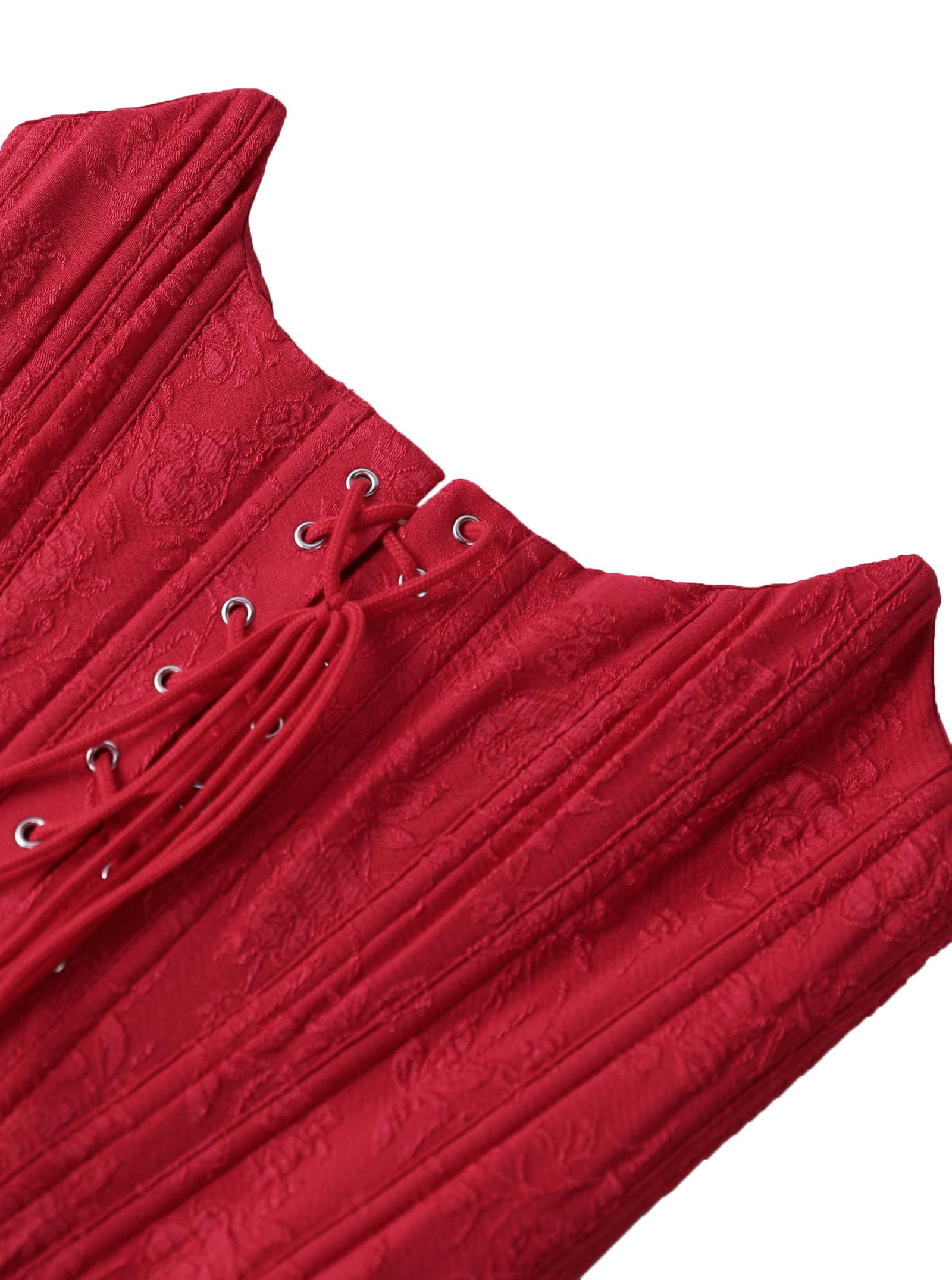 Benfoly Black Corset Tops for Women Strapless Backless Lace-Up Bustier Crop Tank Top Sleeveless Sexy Summer Going Out Top Y2K: Small Red