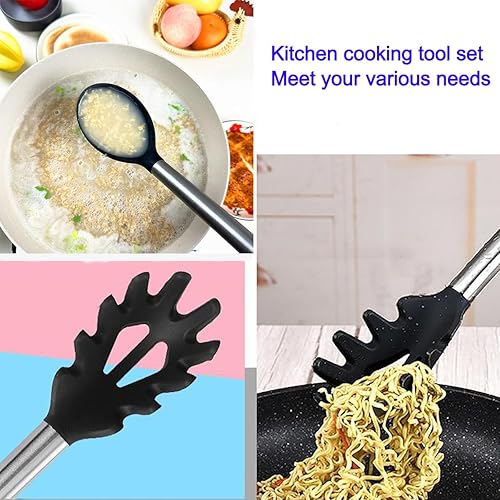 Miniatura 3 de Juego de 4 espátulas de silicona, espátula ranurada, espátulas de silicona resistentes al calor, espátulas de goma Wok para utensilios de cocina