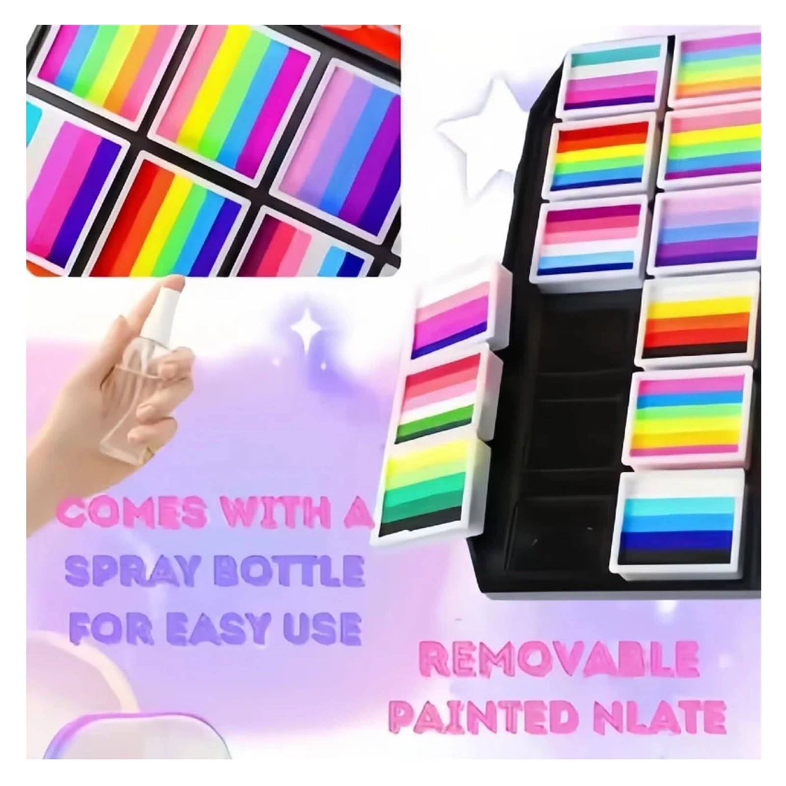 paleta de pintura corporal Set de Pintura Corporal (incluye pinceles) for Navidad y Halloween