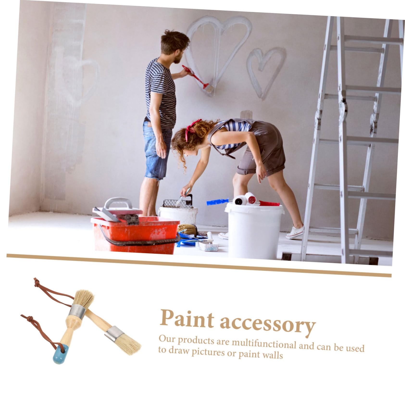 8 Pz Pennello Per Pastelli a Setole Pennello Per Cera Portatile Comodo Da Pittura Domestico Per Artisti Portatile Morbido Per Cera Di Legno