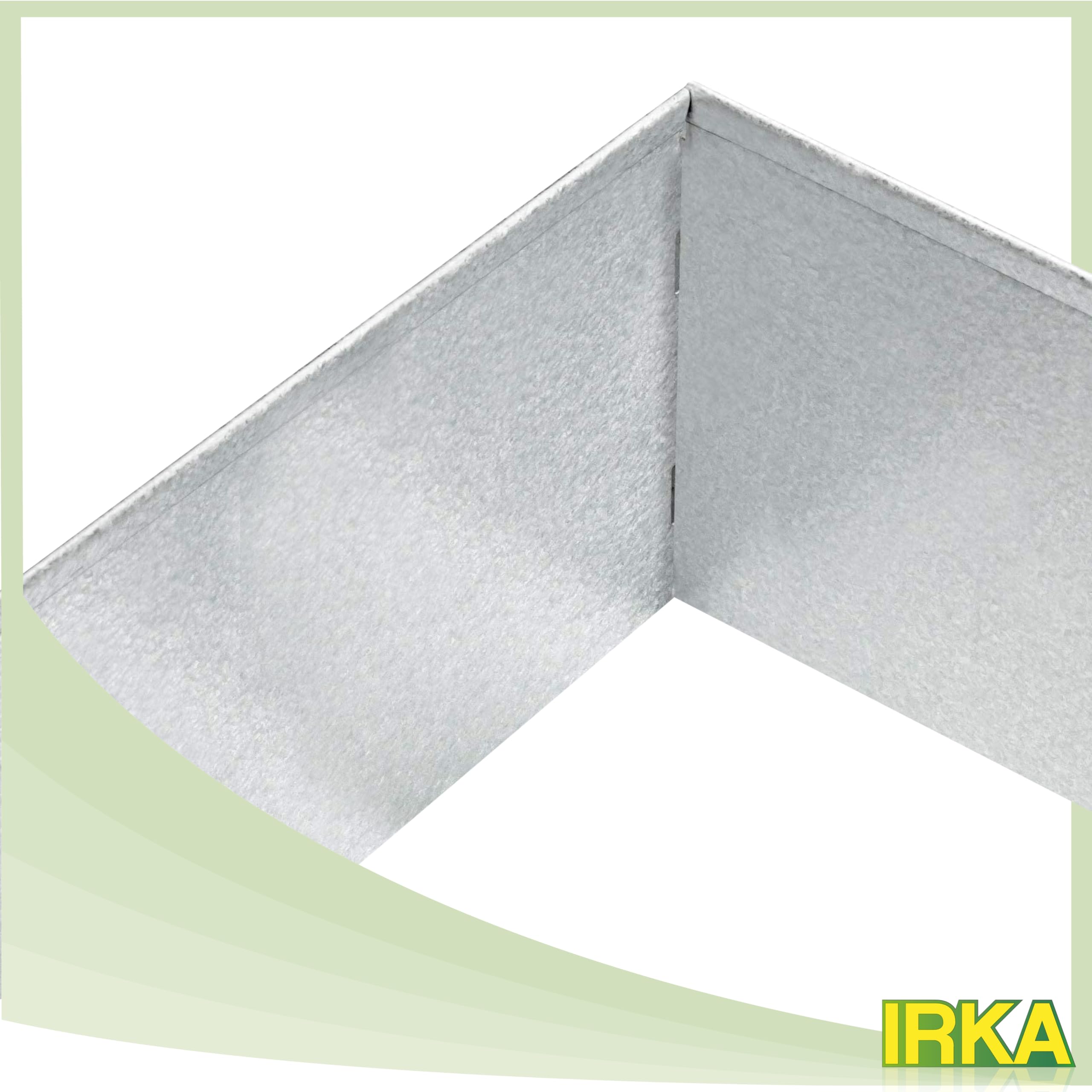 IRKA Grabeinfassung Metall 4 x 1 m inkl. 4 Ecken und Schrauben – Alu/Zink Grabumrandung für Urnengrab | Grabumrandung aus Metall für Urnengrab, Grabmale, Grabanlage