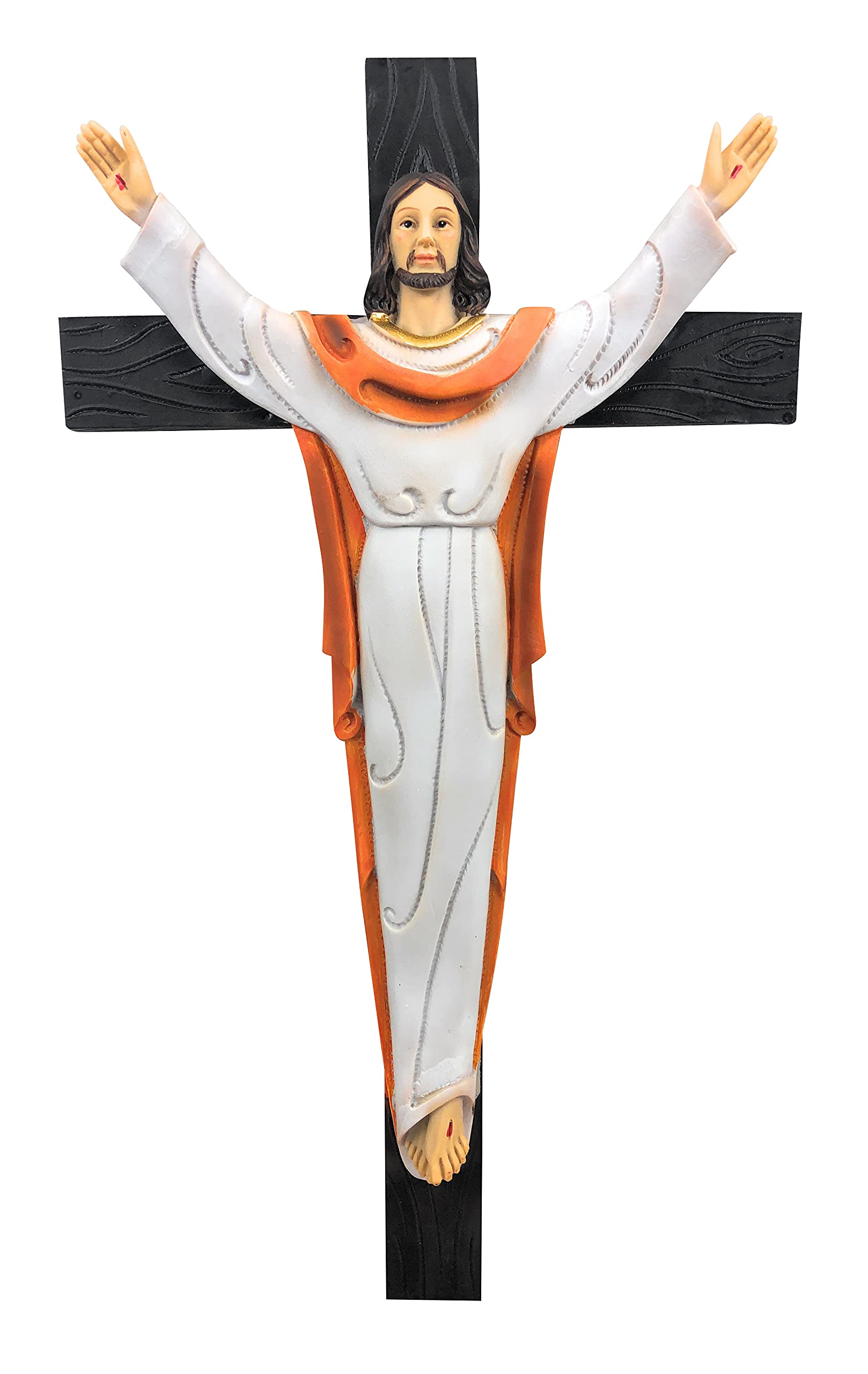Risen Christ Resin 13" Wall Cross Religious Decor Crucifix for Home or Church