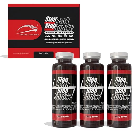 Engine Oil Stop Leak (3 oz) Re-seal Engine Treatment, Stop Leaks and Stop Smoke without Needing to Dismantle for heavy duty and seasonal using