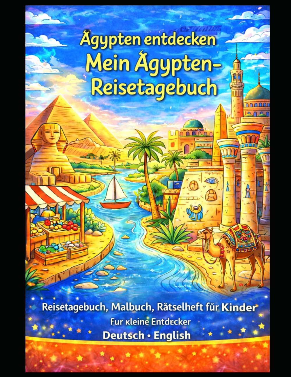 Mein Ägypten-Reisetagebuch – Kairo & Luxor (Deutsch & Englisch): Malbuch, Reisetagebuch & Rätselheft für Kinder 6–10 | Bilingual Edition (Ägypten entdecken)
