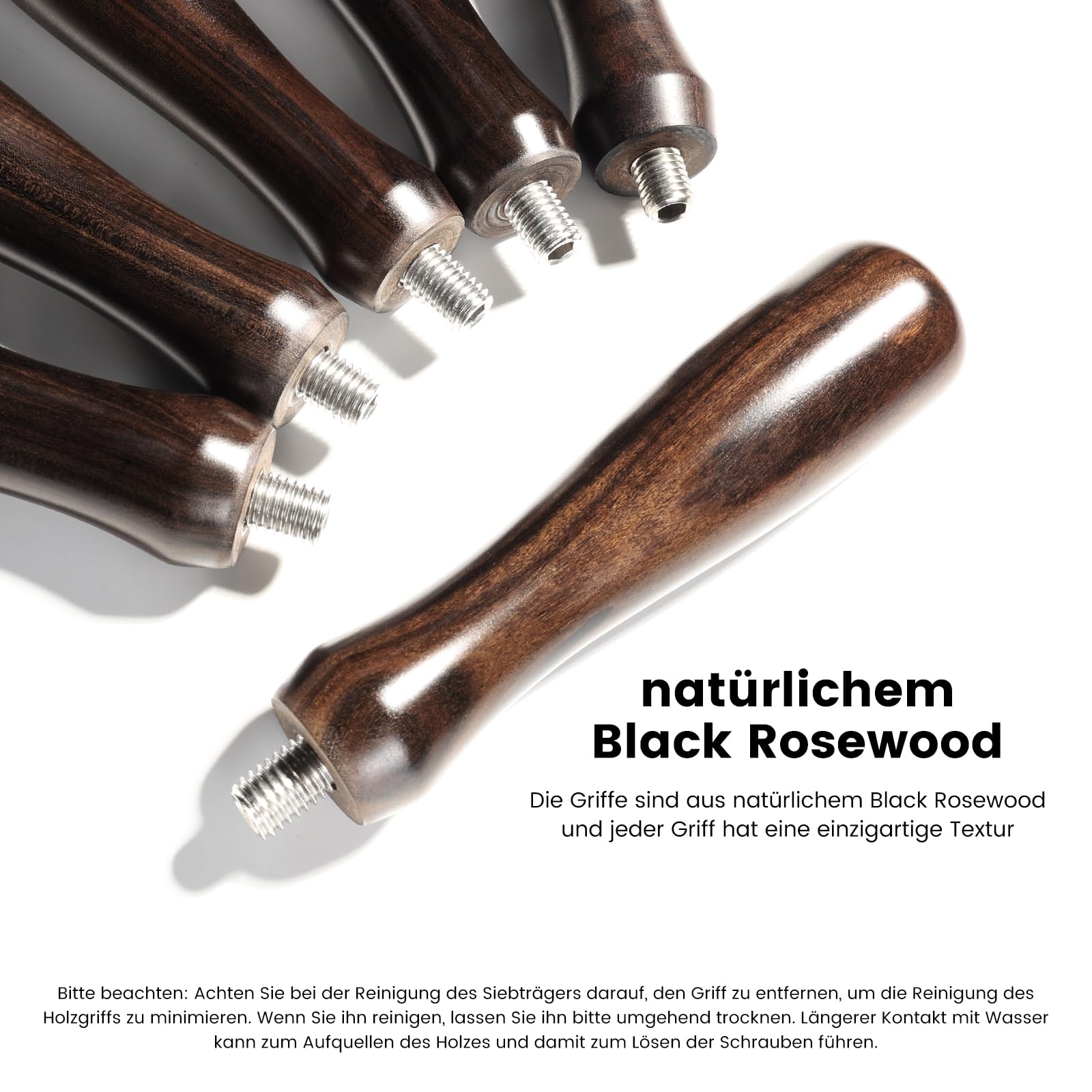 Siebträger 51mm Doppelauslauf für Delonghi Dedica EC680/ EC685, 3 ohren, mit Sieb Entfernungshilfe, Holzgriff, 2 Tassen Edelstahl Filterkorb