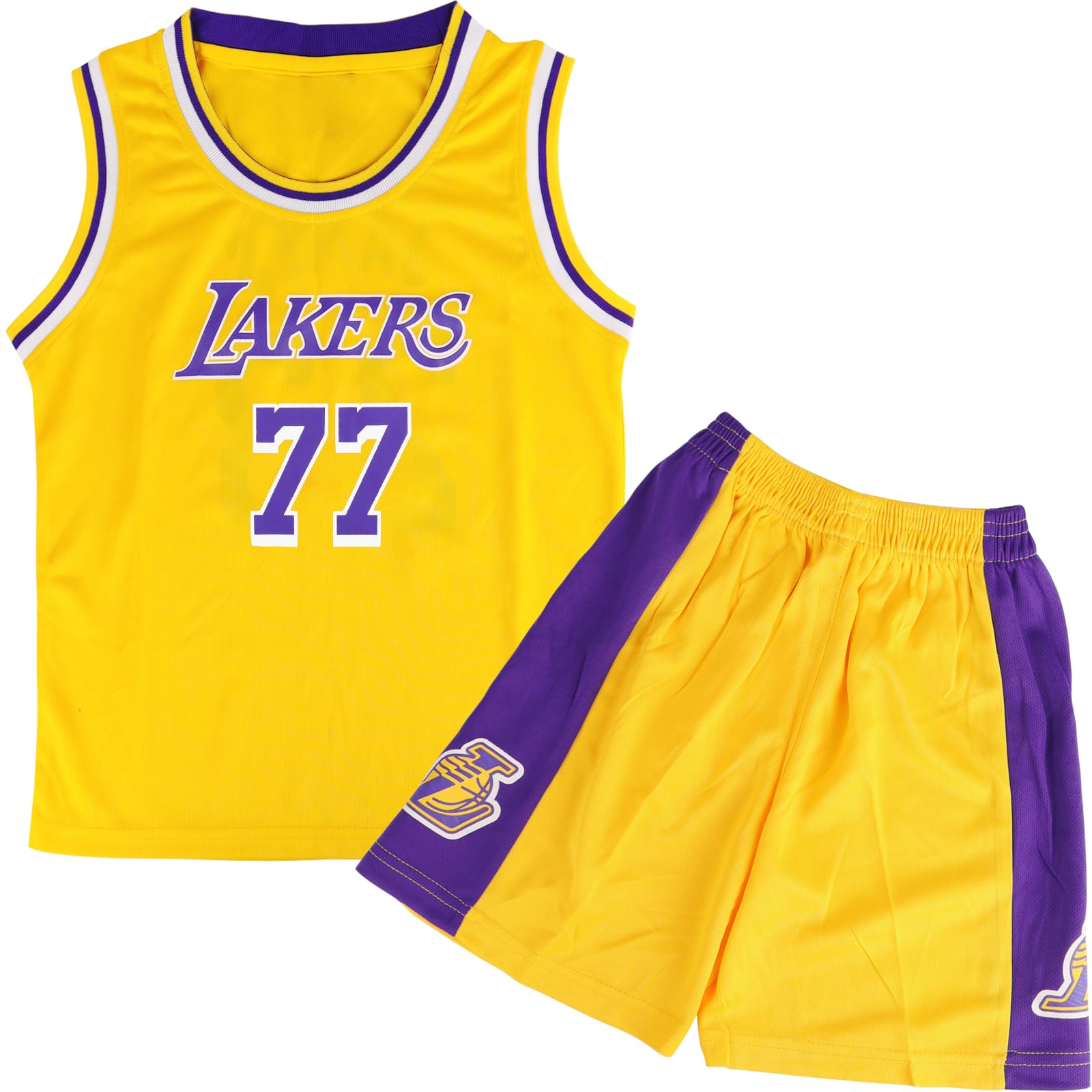 FUTERLY Completo Basket 2 Pezzi per Bambino, Divisa Senza Maniche, Canotta e Pantaloncini, 4-14 Anni