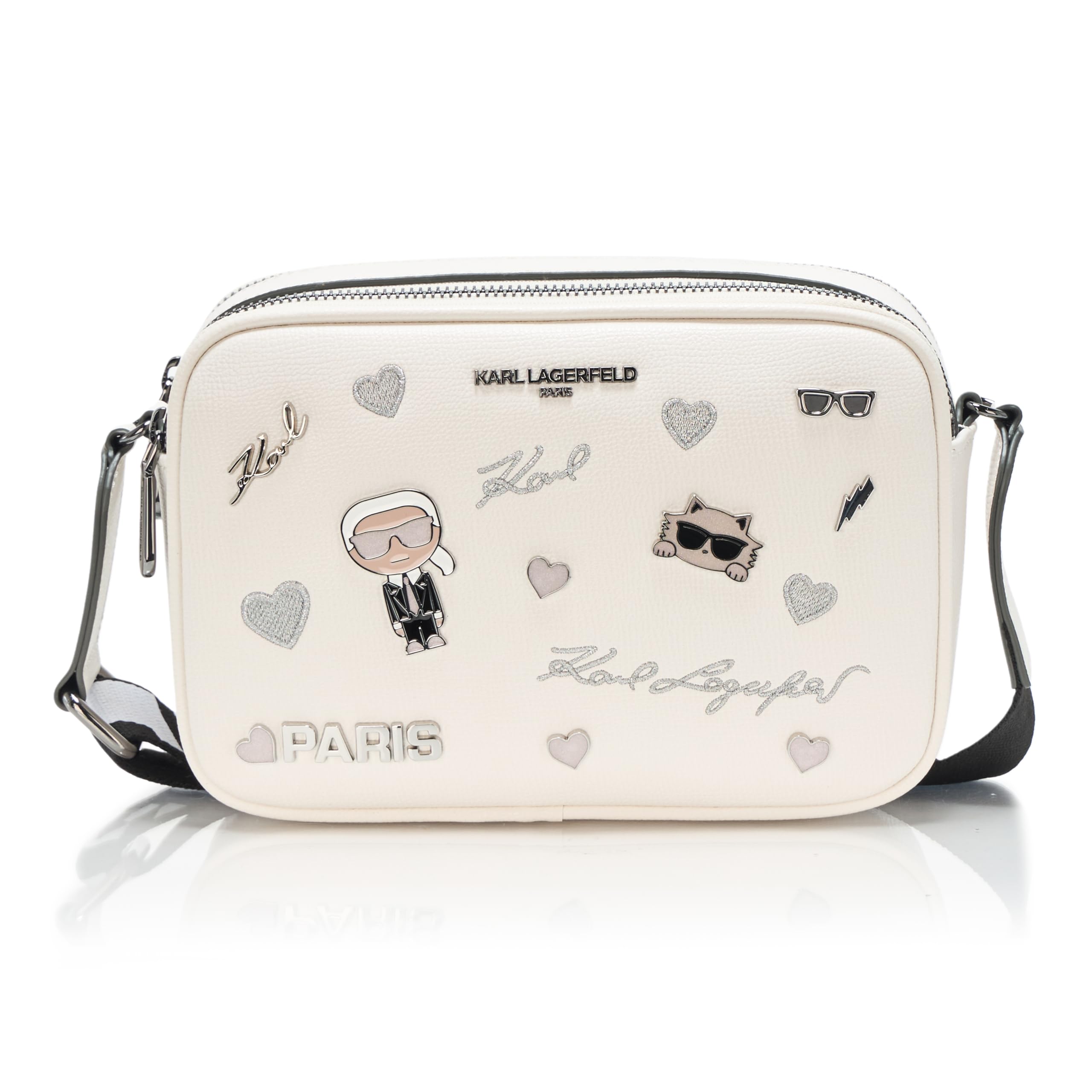 Karl Lagerfeld Paris Maybelle Pin Crossbody, Admiral Red