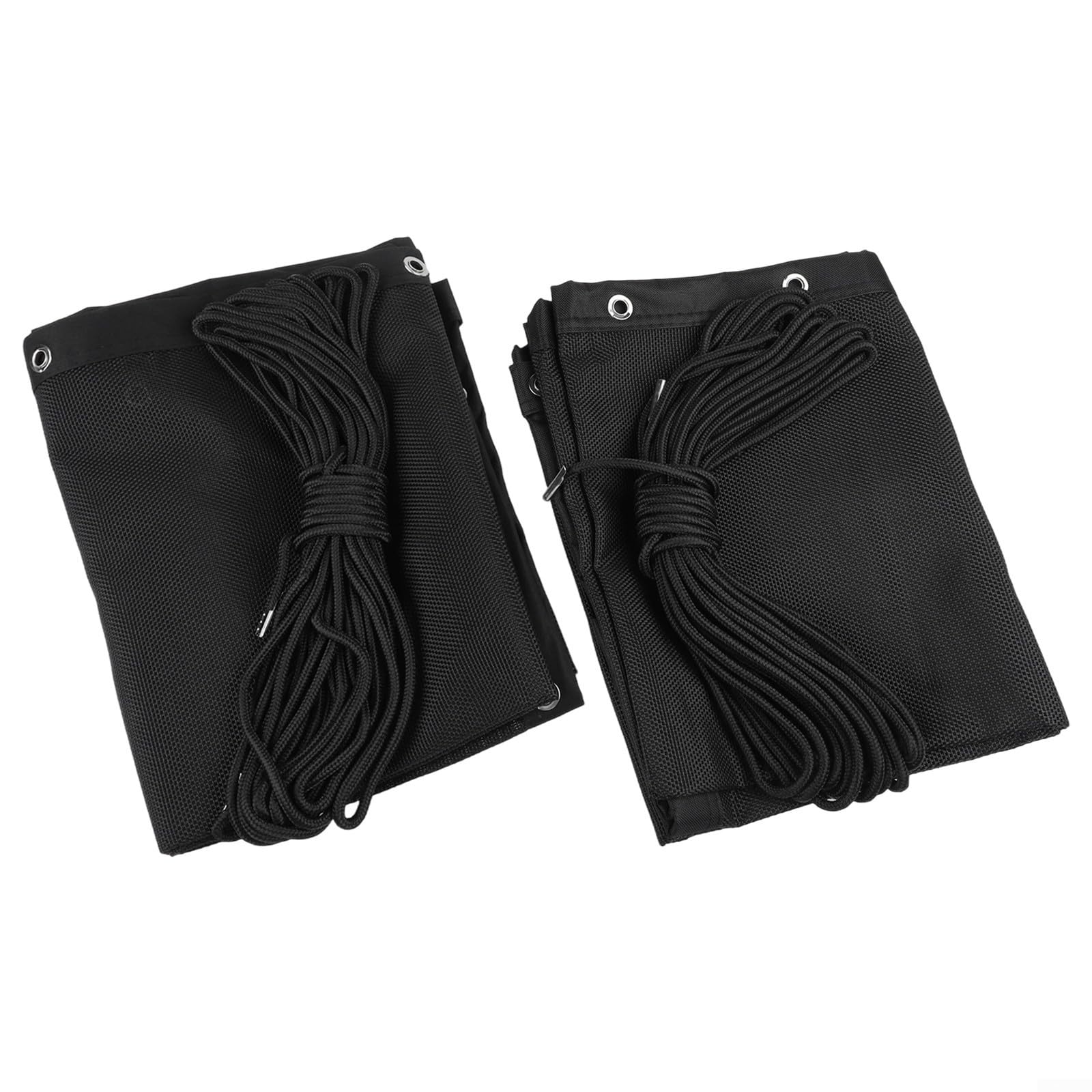 Panno di ricambio nero per sedia a dondolo sospesa, 64 x 197 x 23 cm, tessuto in textilene da esterno, facile da installare, copertura per mobili da giardino (2 pezzi senza tasche)
