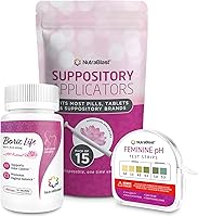 Vista 1 de NutraBlast Supositorios vaginales de ácido bórico de 600 mg (30 unidades) con aplicadores de supositorios vaginales desechables (paquete de 15)