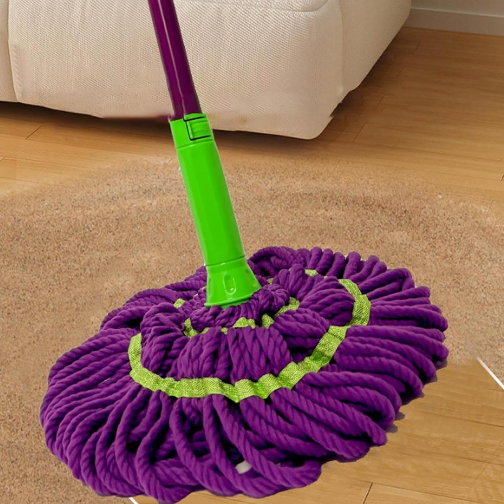 Twist Mop, Balai Twist Ultra Absorbante, Outil De Nettoyage Télescopique Facilement Wangable, Lavette Facile À Essorer pour Maison Salon Carrelage Parquet Sols Durs