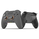 SCUF ENVISION PRO Wireless V1 (2023) PC Gaming Controller - Five Remappable G-Keys - Remappable Back Paddles - Instant Triggers - iCUE Compatible - Steel Grey