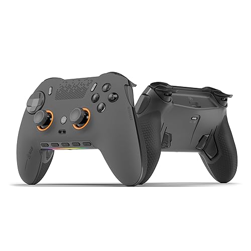 SCUF ENVISION PRO Wireless PC Only Gaming Controller - Five Remappable G-Keys - Remappable Back Paddles - Instant Triggers - ICUE Compatible - Steel Gray - Steel Gray