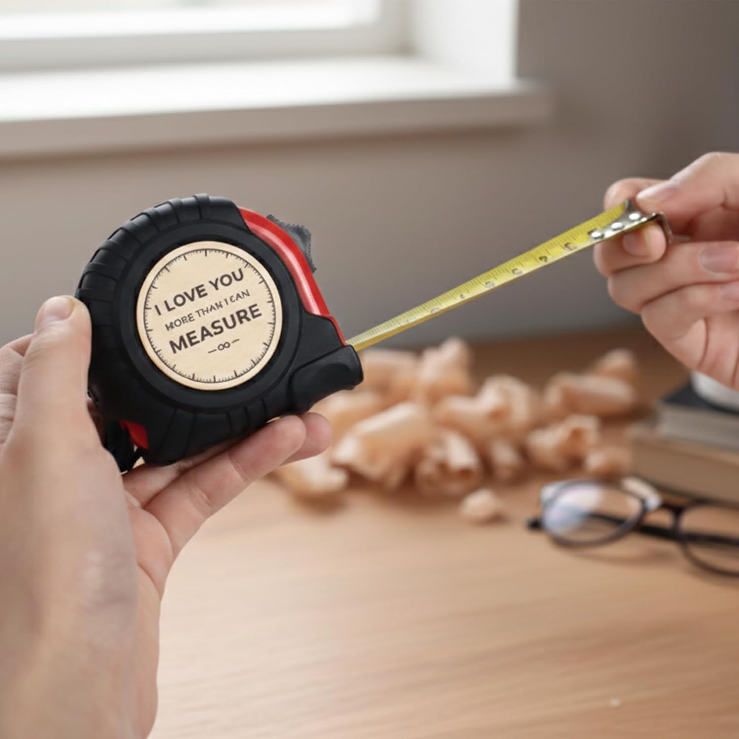 I Love You More Than I Can Measure Tape Measure – Papa Tape Measure, Meaningful Gifts for Grandpa, Gifts for The Dad Who Has Everything, Woodworking Dad Gifts, Papa Stuff, Dad Gift