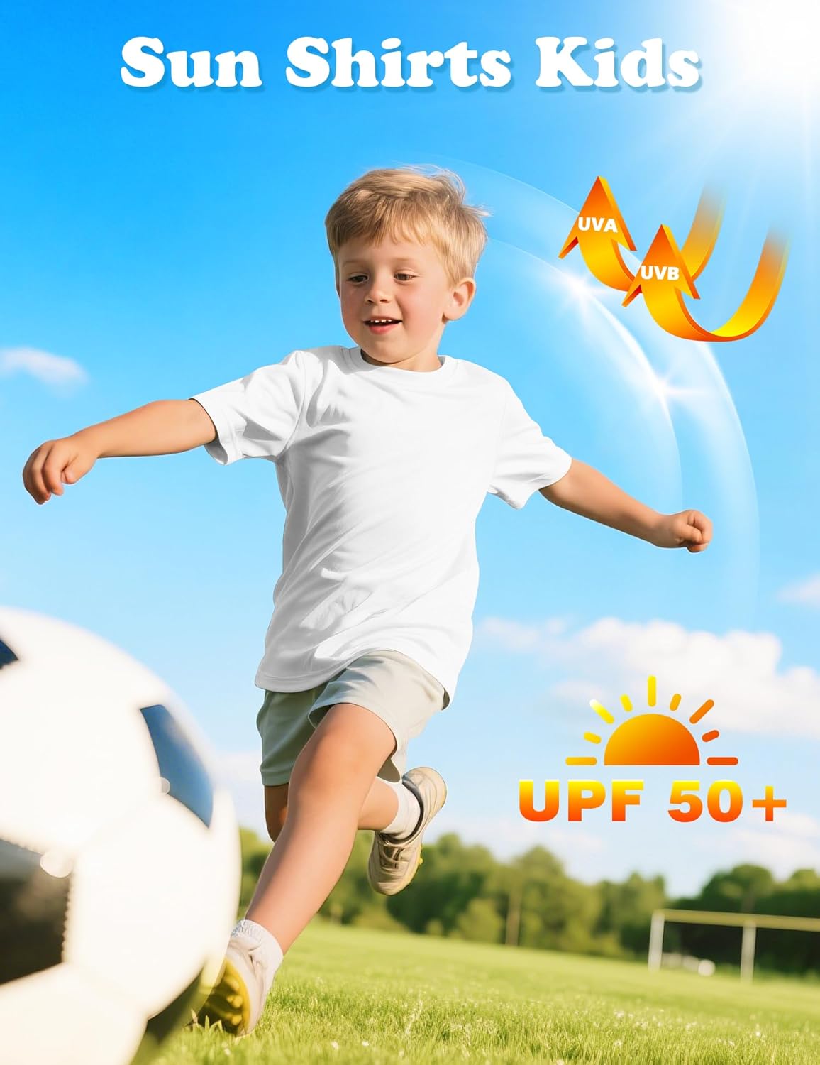 Boys Rash Guard Swim Shirt UPF 50+ Short Sleeve Athletic Shirts Quick Dry Fit Sun Shirt Neon Tees for Kids Girls Youth 2-16Y - Image 3