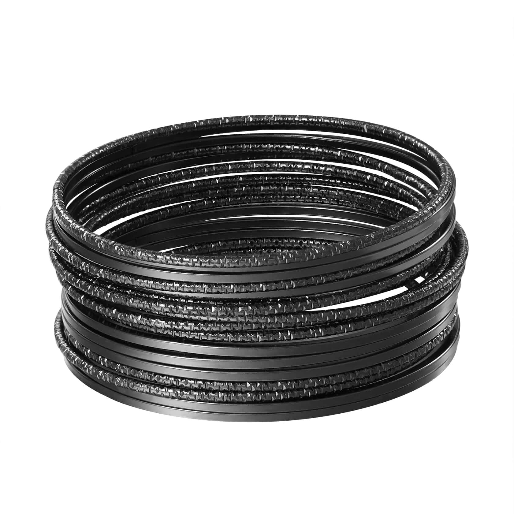 80S Multiple Textured Metal Black Bracelets & Bangles Set for Women Multi Layer Stackable Textured Bracelets Boho Jewelrys Set.
