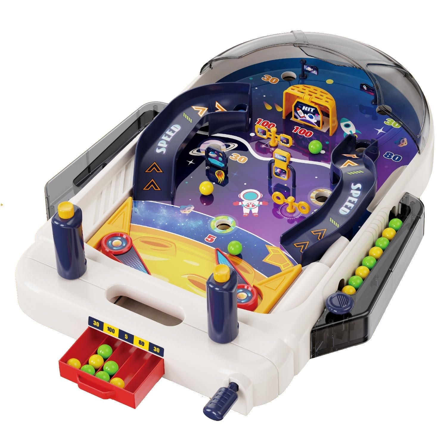 Amazon.com: OLEOCA Tabletop Pinball Machine — Space Board Game