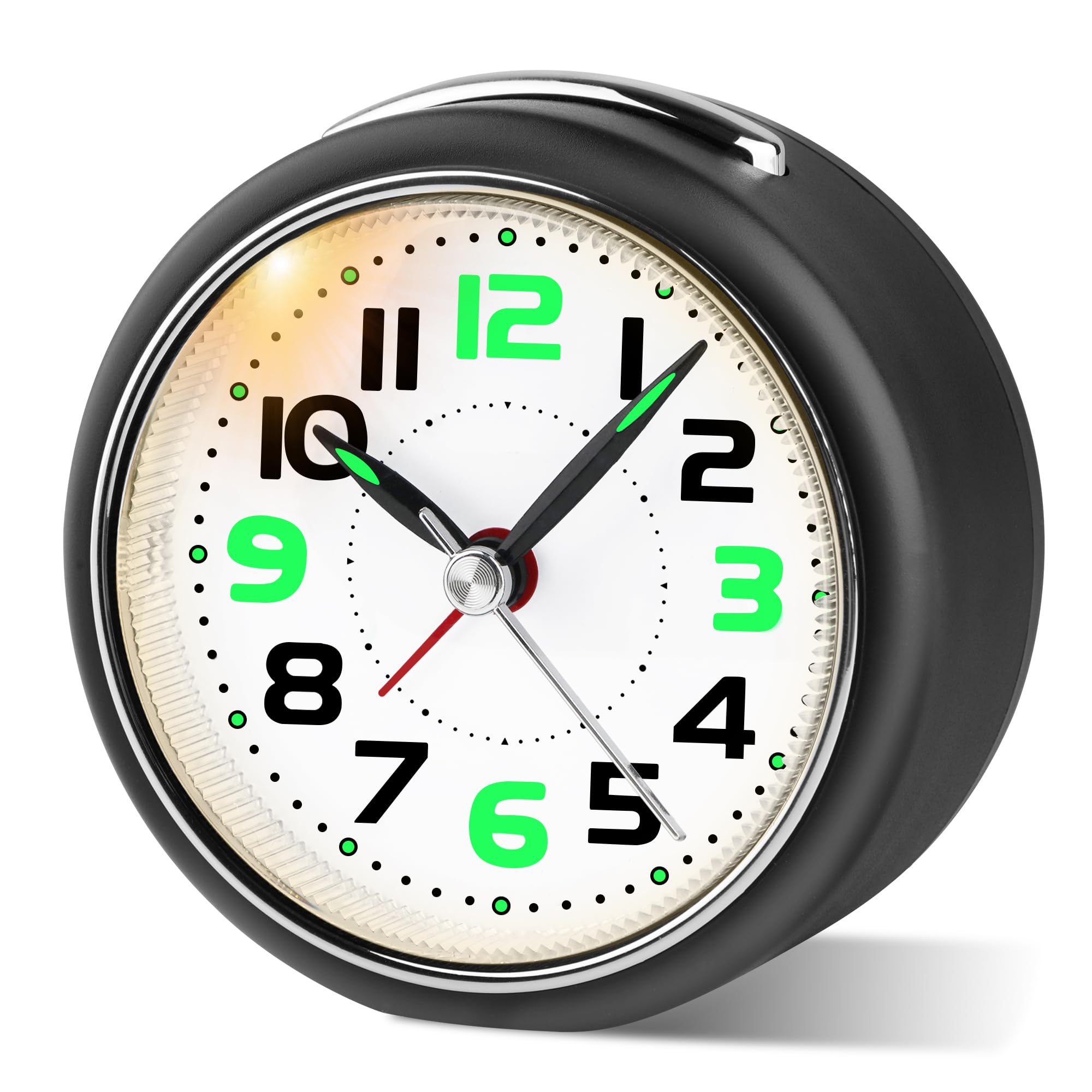 Juboos Sveglia da Comodino Piccola con Luce Notturna,Orologio Analogico  Silenzioso,Sveglia da Viaggio con Allarme Graduale, per Camera, Ufficio  (Nero) : Amazon.it: Casa e cucina