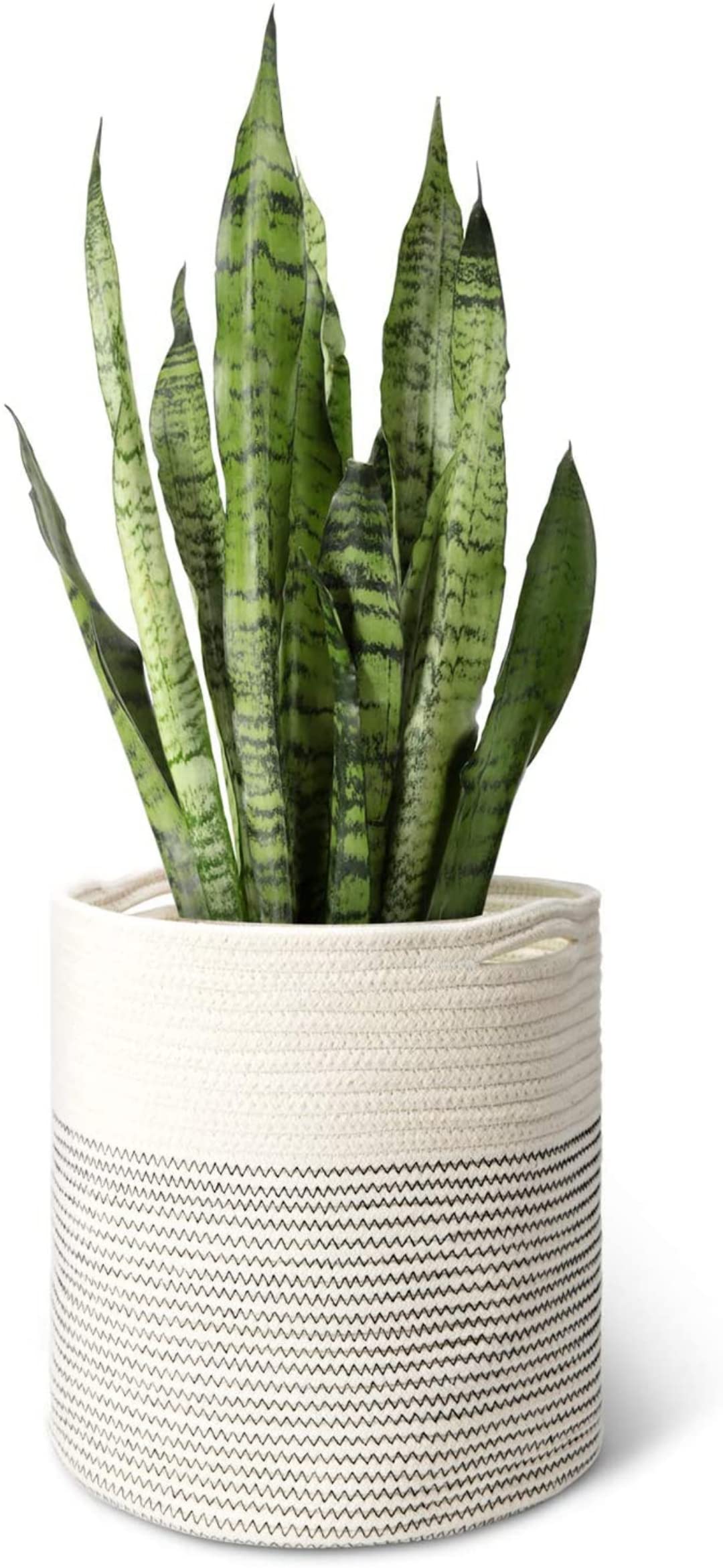 ABEERA ® Plant Cotton Rope Basket Indoor Planter Holder (Up to 11 Inch Flower Pot) Macrame Woven Storage Organizer Bin with Handles Home Decor Storage Basket 12" x 12" (B0B2ZDWMSL) Amazon Price History, Amazon Price Tracker