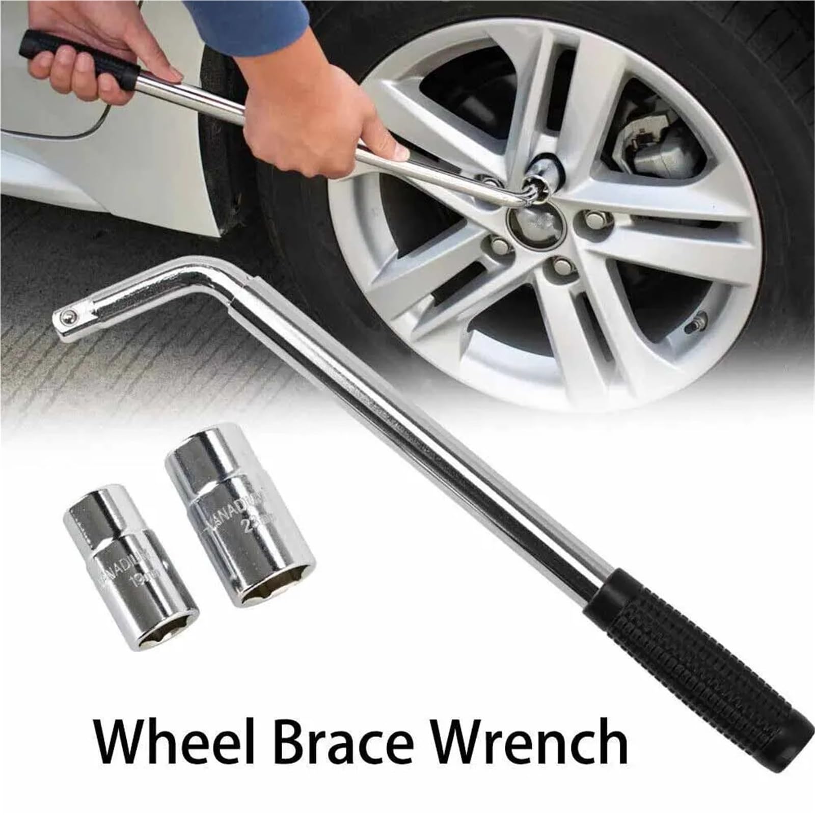 Professioneller Ausziehbarer Radmutternschlüssel, Teleskop, Mit Steckschlüssel, Reifenmutter, 17 Mm, 19 Mm, 21 Mm, 23 Mm, For Autoreparaturwerkzeuge