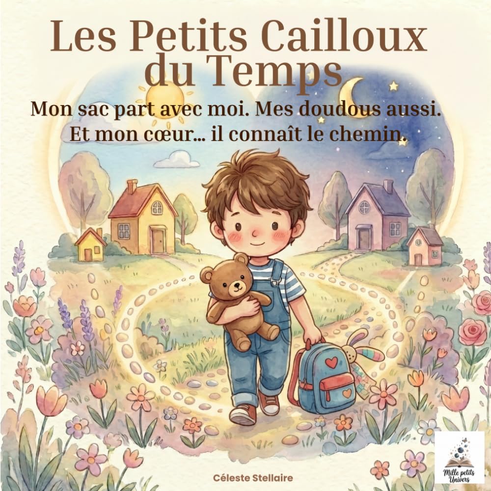 Les petits cailloux du temps: Une histoire pour apprivoiser le calendrier quand on a deux maisons (Deux maisons, un seul cœur)