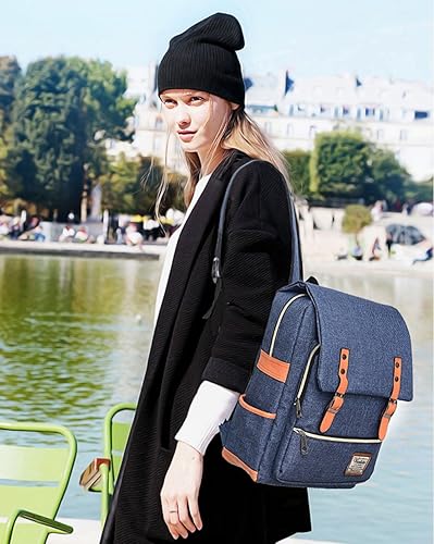 Miniatura 4 de Mochila para computadora portátil unisex, delgada, profesional y para negocios de Feskin, mochila de viajes duradera, casual y a la moda (a prueba