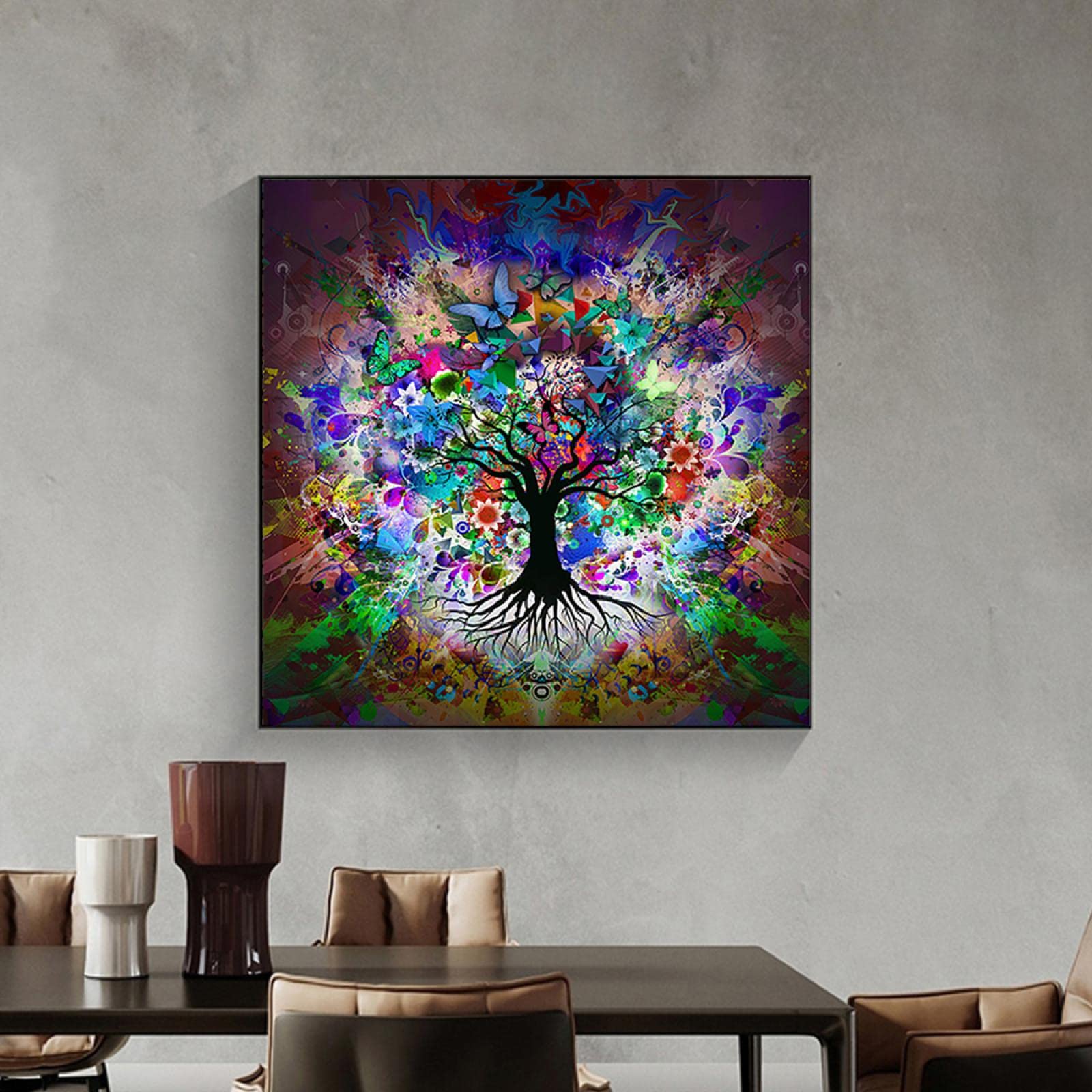 巨大 クリムト 生命の木 抽象画 Tree of Life キャンバス 夕暮れ Amazon.co.jp: グスタフクリムト生命の樹壁アートキャンバス絵画