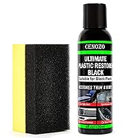 Rinnova Plastica Auto Nero,Formula Premium Impermeabile Aumenta la Lucentezza & Resistente