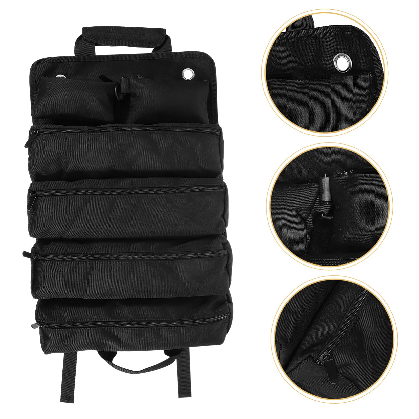 Gatuida Sacoche Outil Enroulable Petit à Outils Organisateur de Rangement pour Clés de Bricolage avec Fermeture Éclair Petit à Oxford