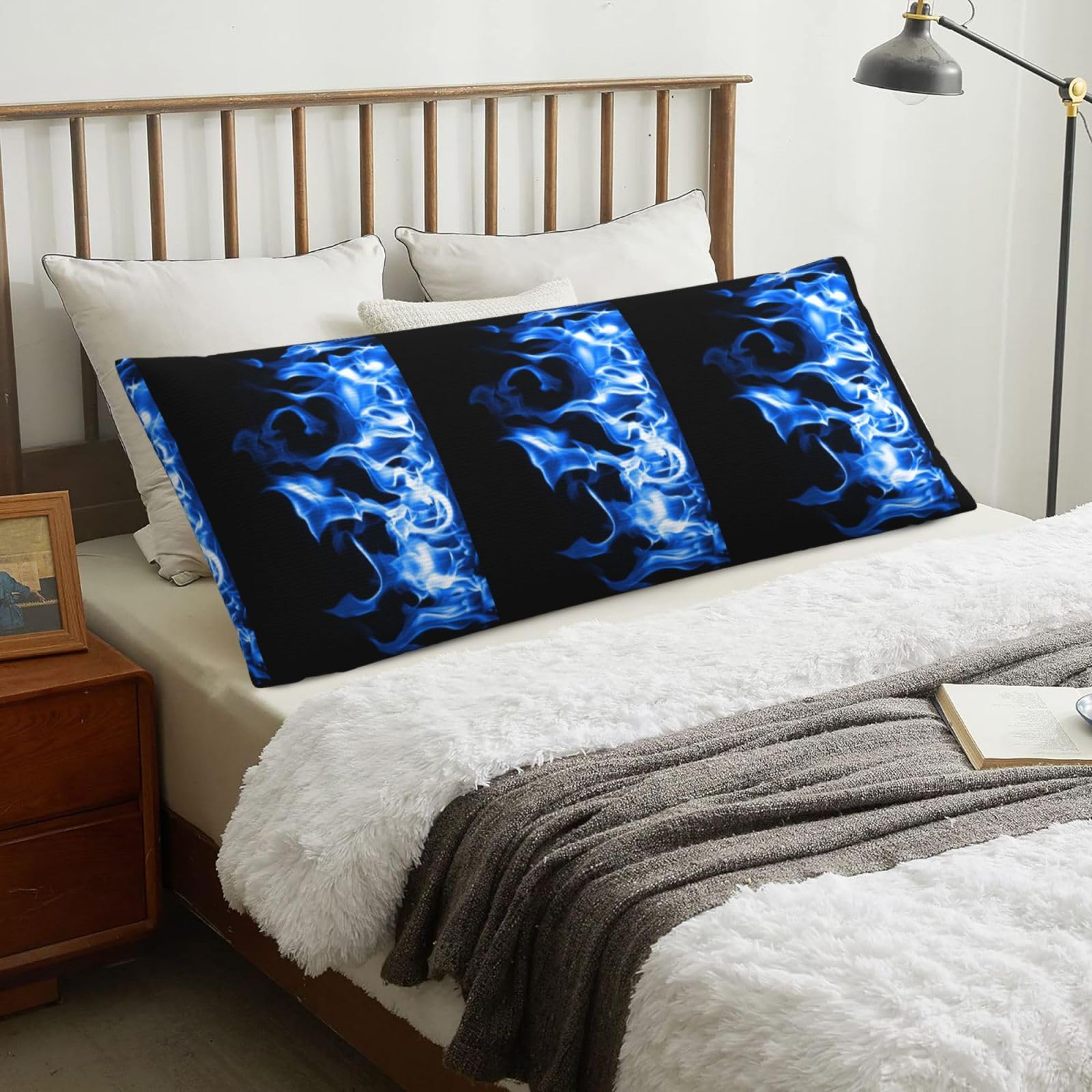 A Blue Fire, Body Pillow Cover with Zipper,Long Body Pillowcase 20 x 60 in