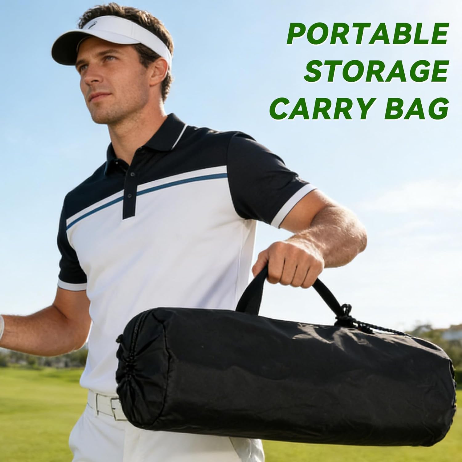 Golf Practice Net for Backyard - 12x7FT Heavy Duty Hitting Net with Tri-Turf Mat & Target for Driving Chipping Swing Training - All-in-One Indoor Outdoor System, Gift for Men Dad Him Golfer