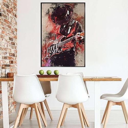 Miniatura 9 de Stevie Guitar Ray Singer Vaughan Fashion - Rompecabezas de madera para adultos, rompecabezas de 1000 piezas, rompecabezas de 1000 piezas con caja