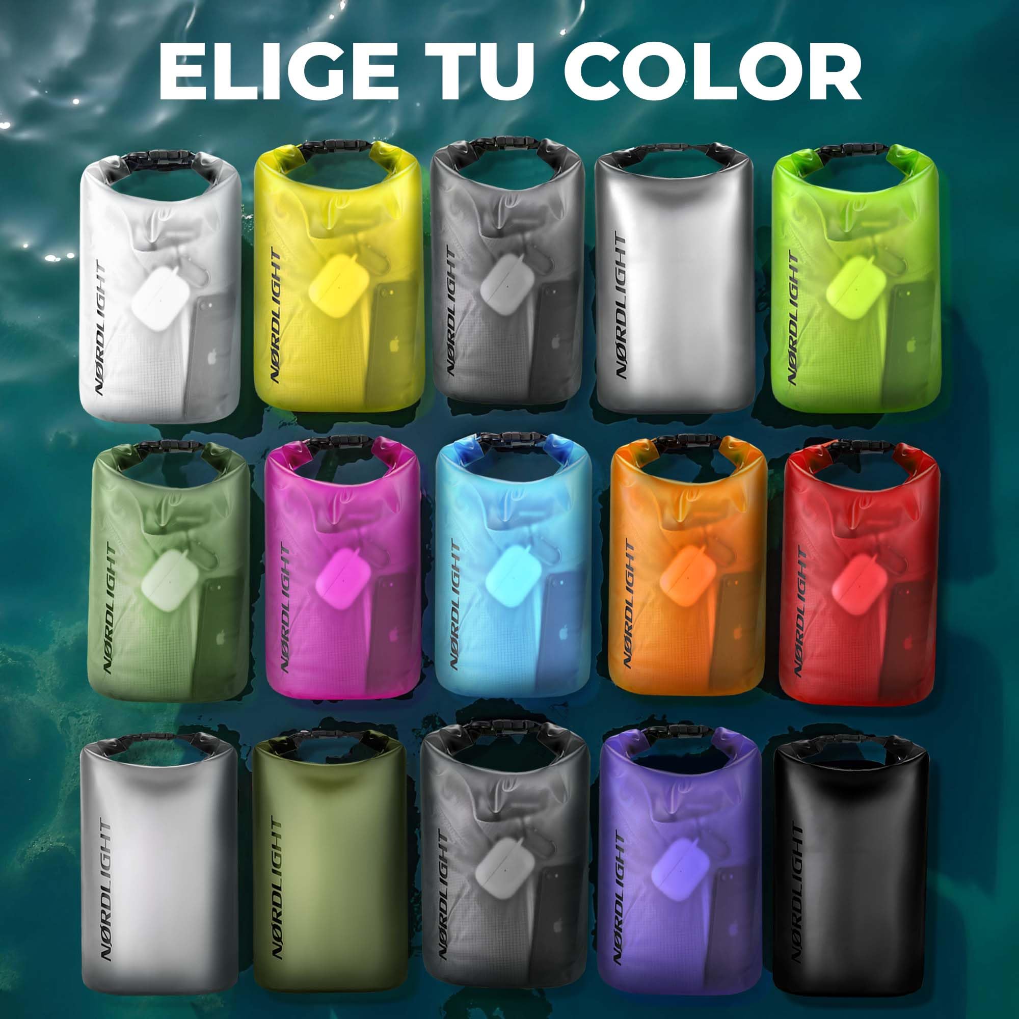 Nordlight Mochila Impermeable Roll Top 25L - Hybrid 25" | Bolsa Seca Con Compartimento Para Portátil De 15 Pulgadas, Bolsillos Exteriores E Interiores, Sistema De Transporte Acolchado — view 9