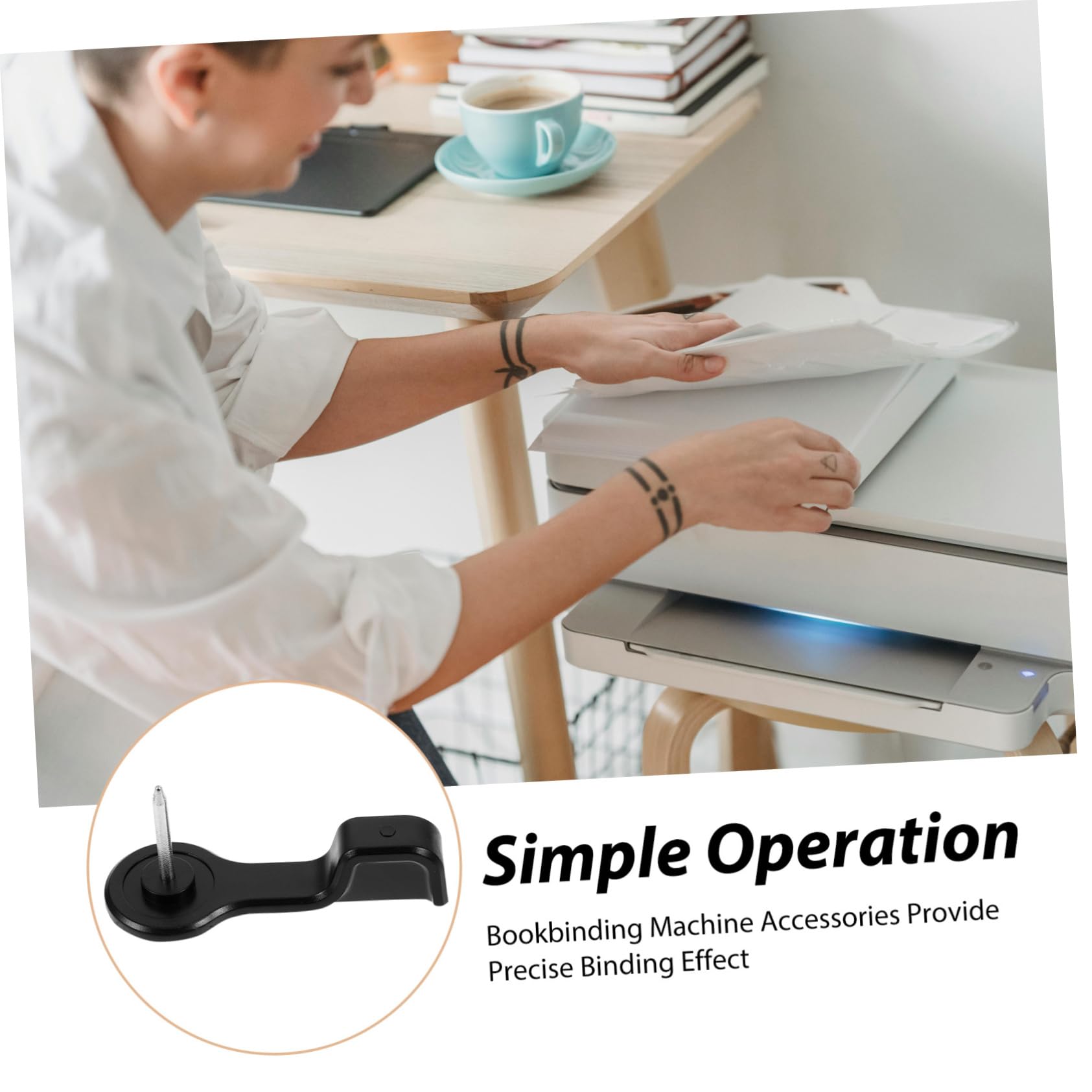 BELLIFFY Professional Bookbinding Sewing Tool Set 6pcs Binding Machine Needle Puncher Parts Voucher Bookbinding Machine