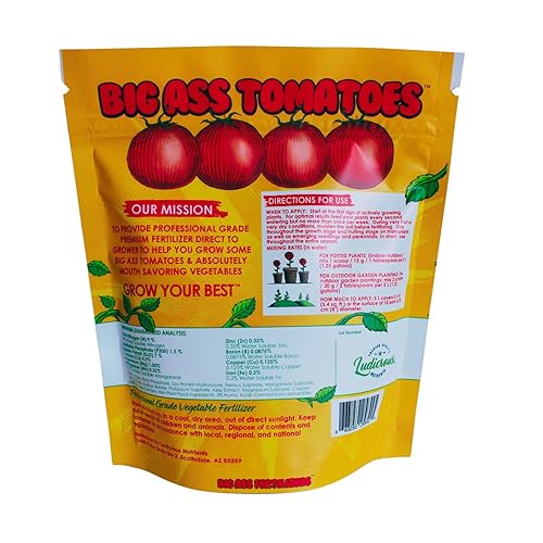 Miniatura 3 de Big A Tomato Fertilizante orgánico prémium con algas marinas de 13.5 onzas para interiores y exteriores, fertilizante para plantas