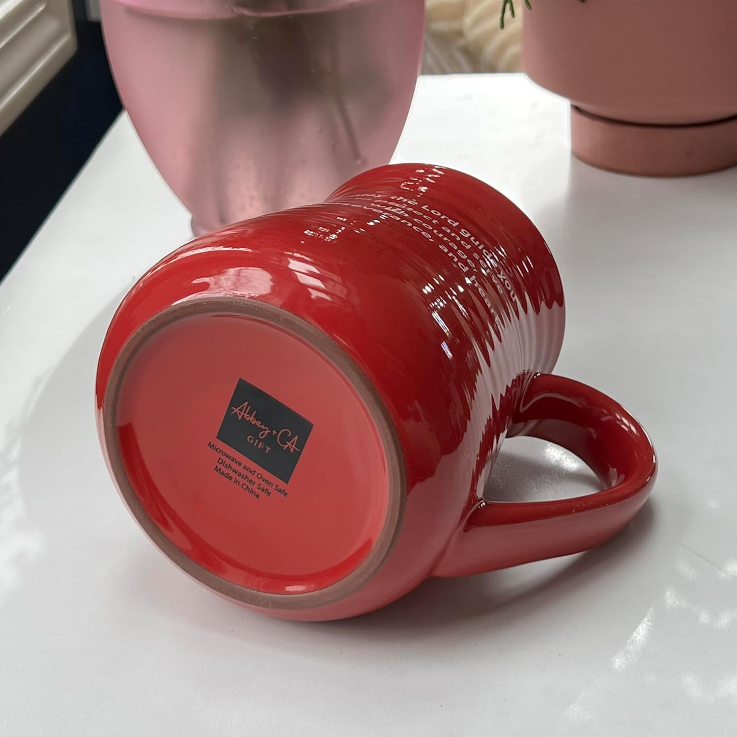 Abbey Gift Firefighter Pottery Mug Red Brown, 4.8 Inches - Image 6