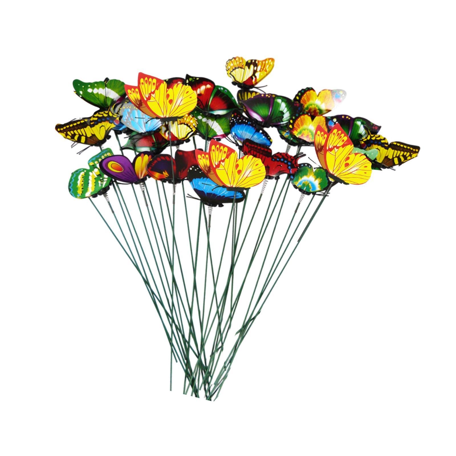50x Butterfly Garden Stakes Decor Photography Prop for Patio Porch Landscape| Artificial Flowers | Flower Bunch | Floral Décor-image-35
