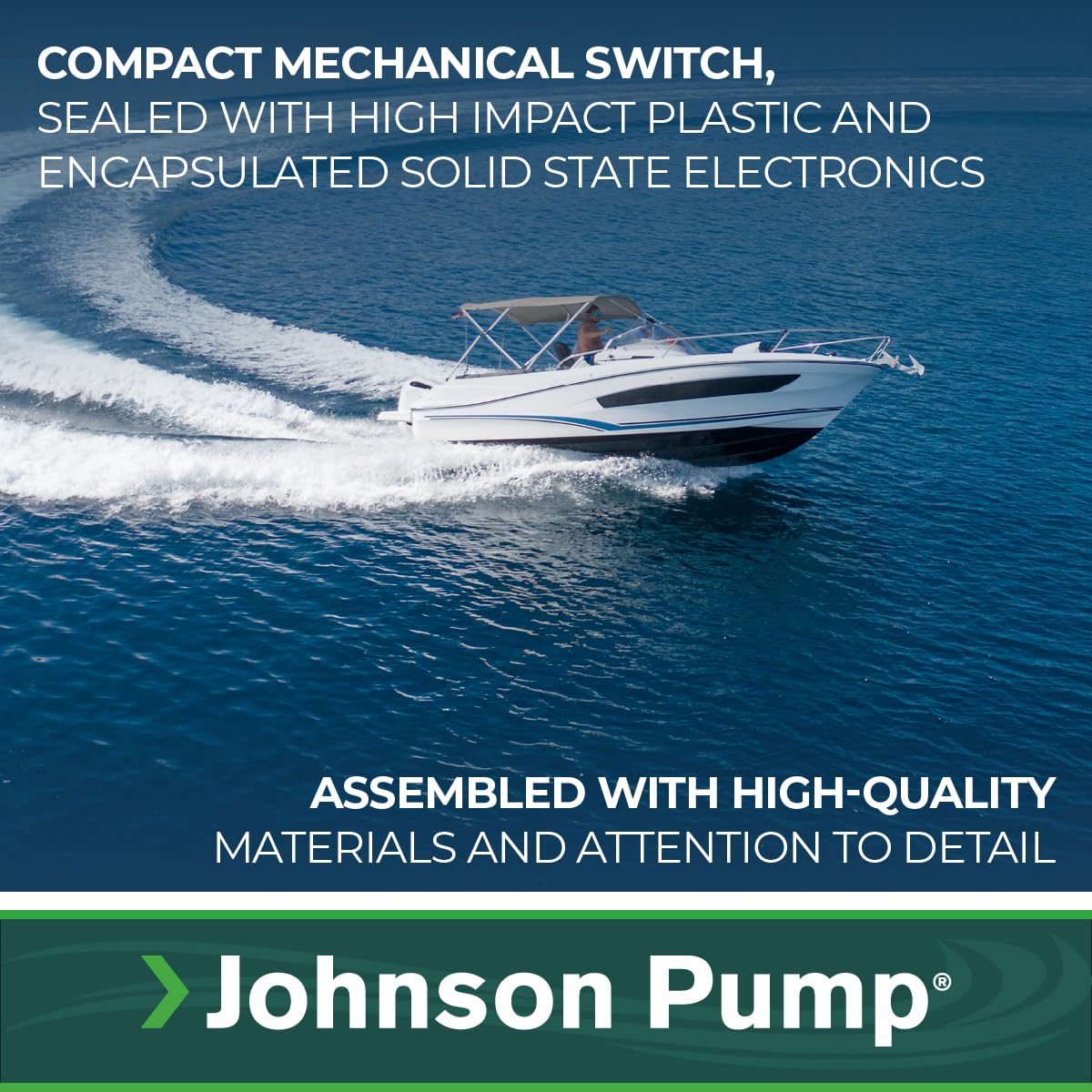 Johnson Pump 36152 Elektromagnetischer Schwimmerschalter, 12 V, schwarz, klein