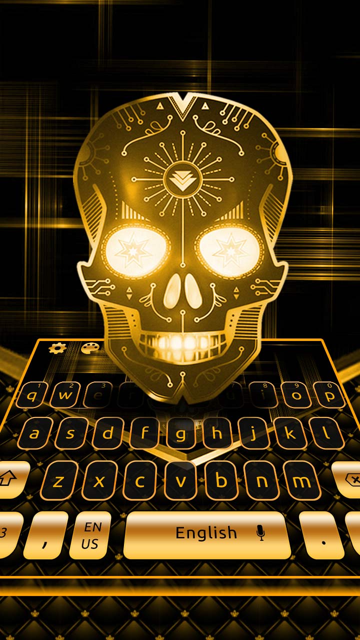 Golden Horror Death Skull keyboard Theme - App on Amazon Appstore