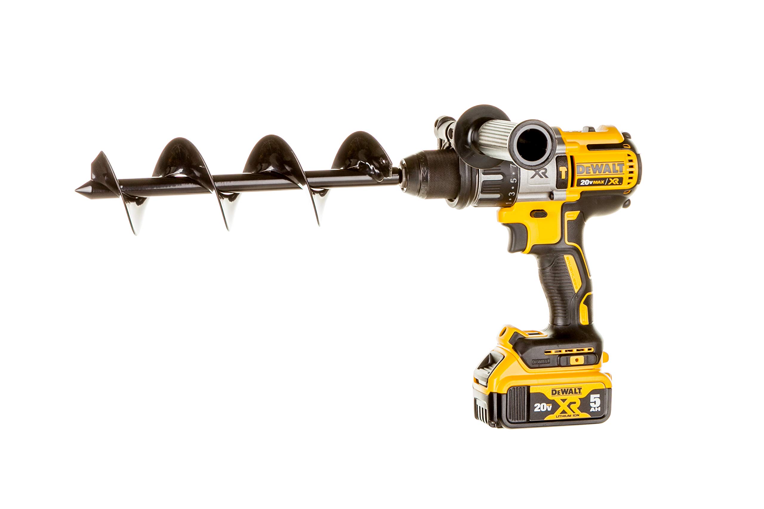 Power Planter DIY Guru Auger (3"x12") with 3/8" NonSlip Hex Drive for Planting, HoleDigging