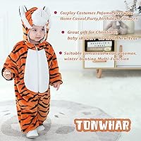 Vista 20 de TONWHAR Baby Boy's Girl's Animal Bodysuit Infant And Toddler's Romper Jumpsuit Halloween Costume Partywear Mono marrón