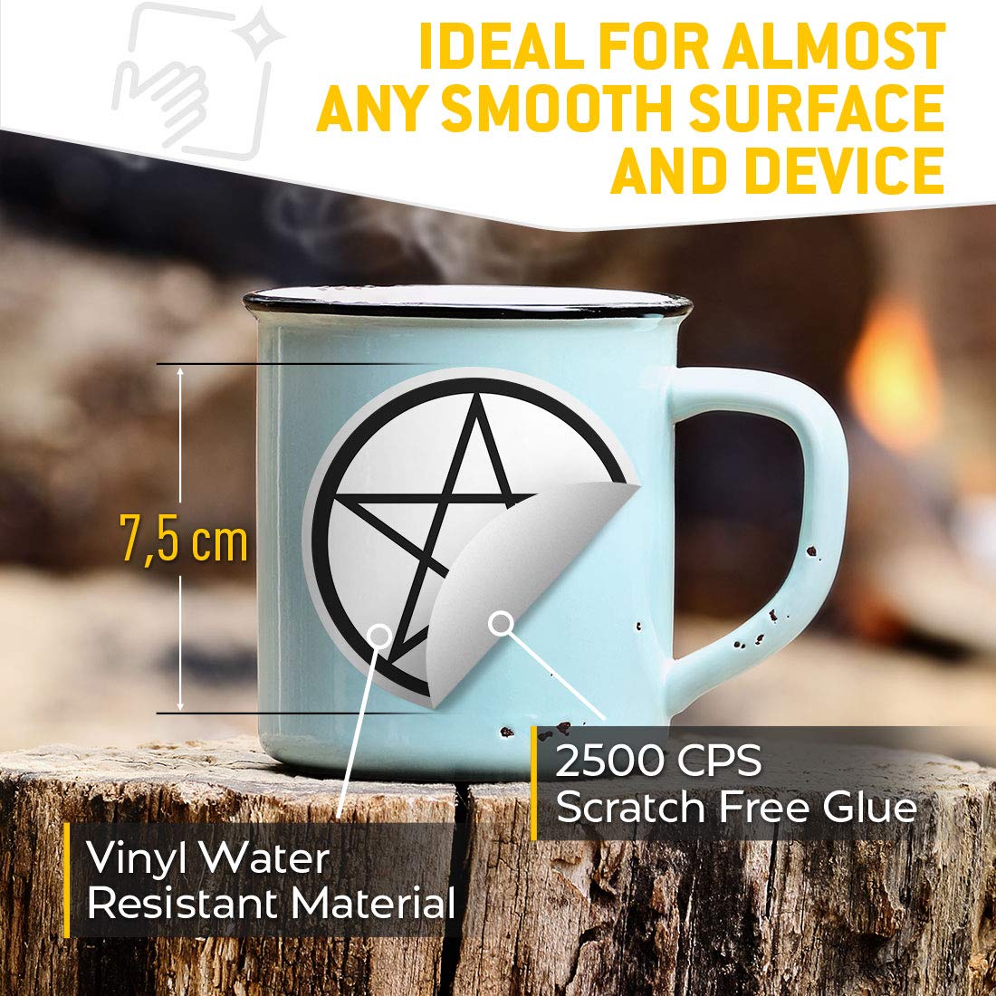 Awesome 43047 Lot De 2 Autocollants Rectangulaires 10 Cm - Motif