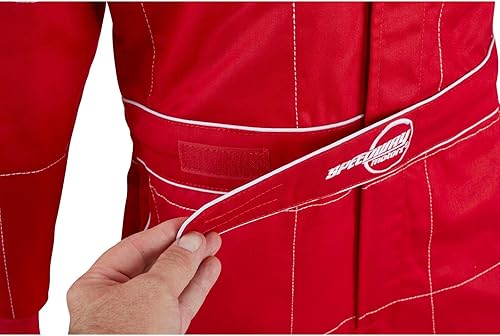 Miniatura 6 de Traje de carreras negro de 2 capas, una pieza, clasificación SFI-5, talla XXL