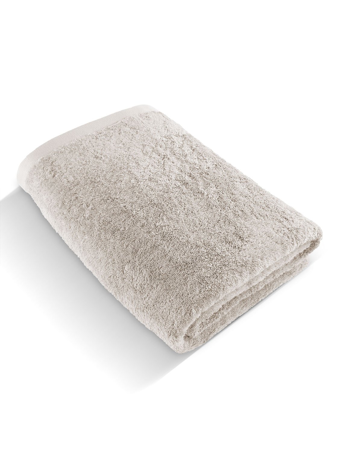 herzbach home Serviette de Sauna de Luxe 80 x 200 cm (Gris Sable) - Grande Serviette de Sauna Premium si Moelleuse et absorbante - 100% Coton Naturel