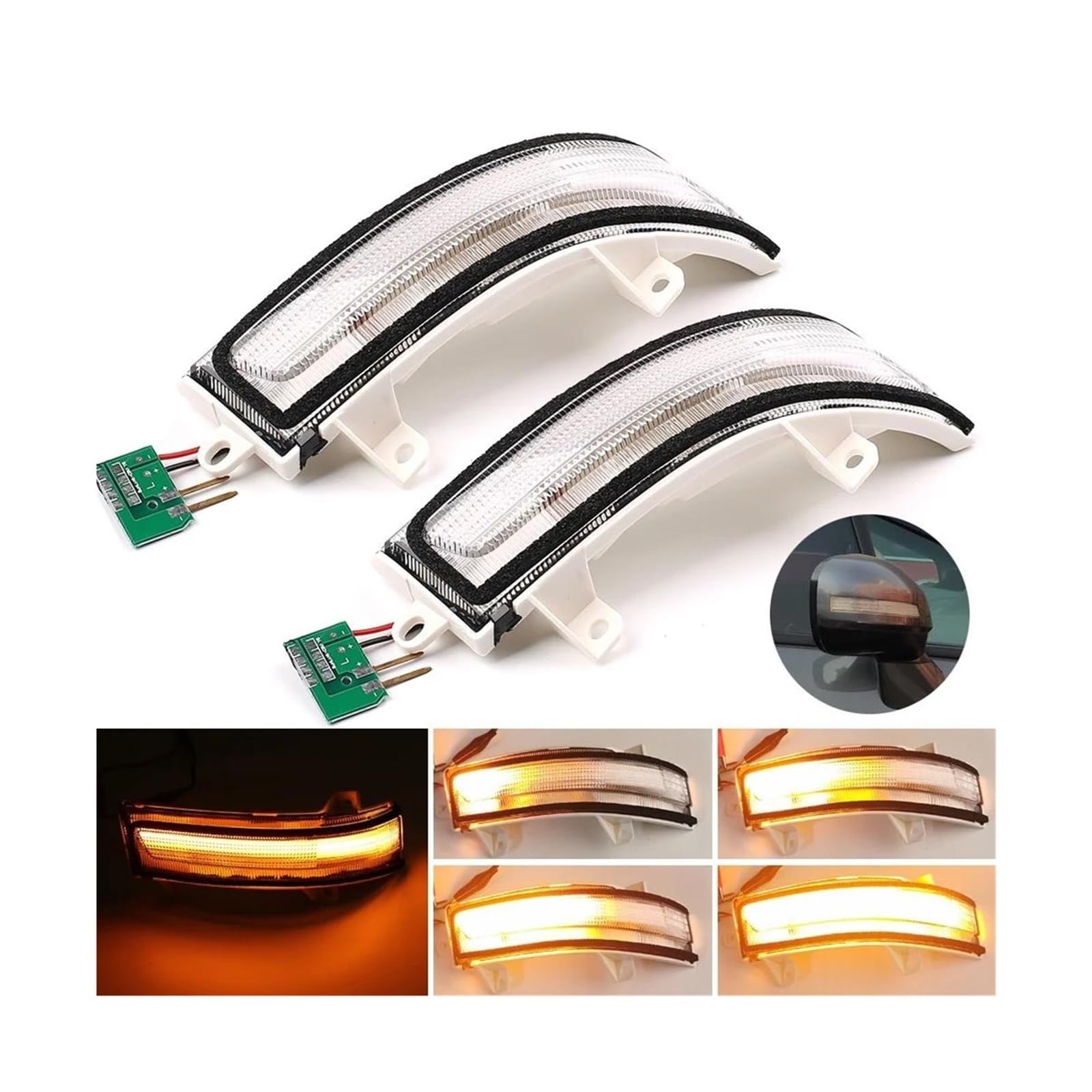 Freccia Laterale Specchietto Retrovisore Indicatore Di Direzione Per CIVIC Per JADE CITY GM2 GM3 Indicatore Di Direzione A LED 2011-2015 (Bianca)
