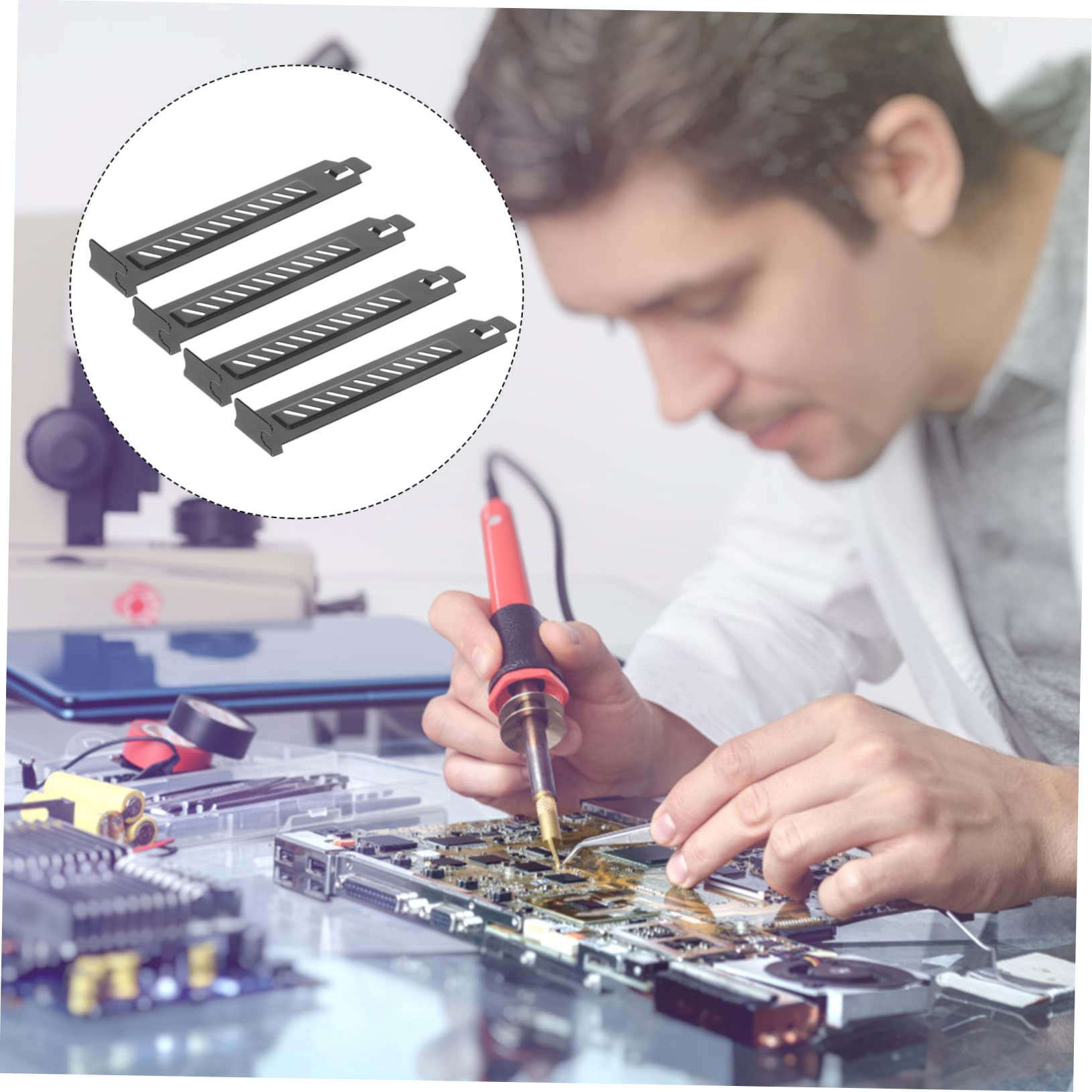 4 Set Piastra Copertura Pci Inossidabile Per Computer Design Con Inclinati Per Dissipazione Calore E Protezione Polvere Compatibile Con Case Standard E Full Profile 20 Pezzi*4