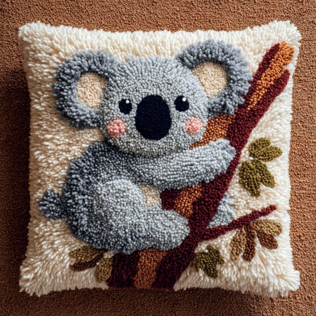 WallustrioaW DIY Latch Hook Kits for Adults,Koala Animals